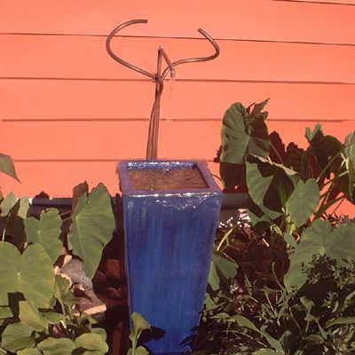 One version of my ceramic planter garden fountain.