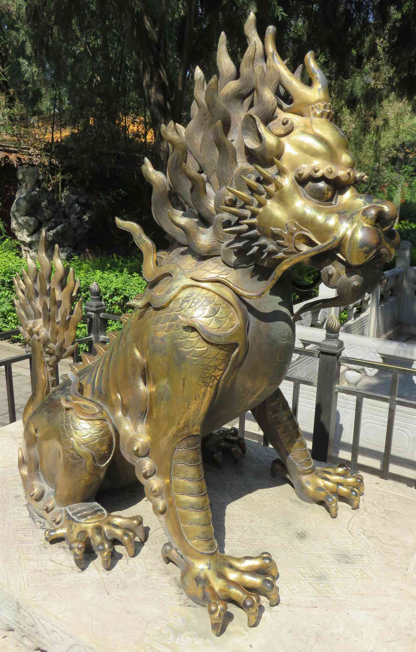 Estátua de Qilin do Jardim Imperial, Pequim, China