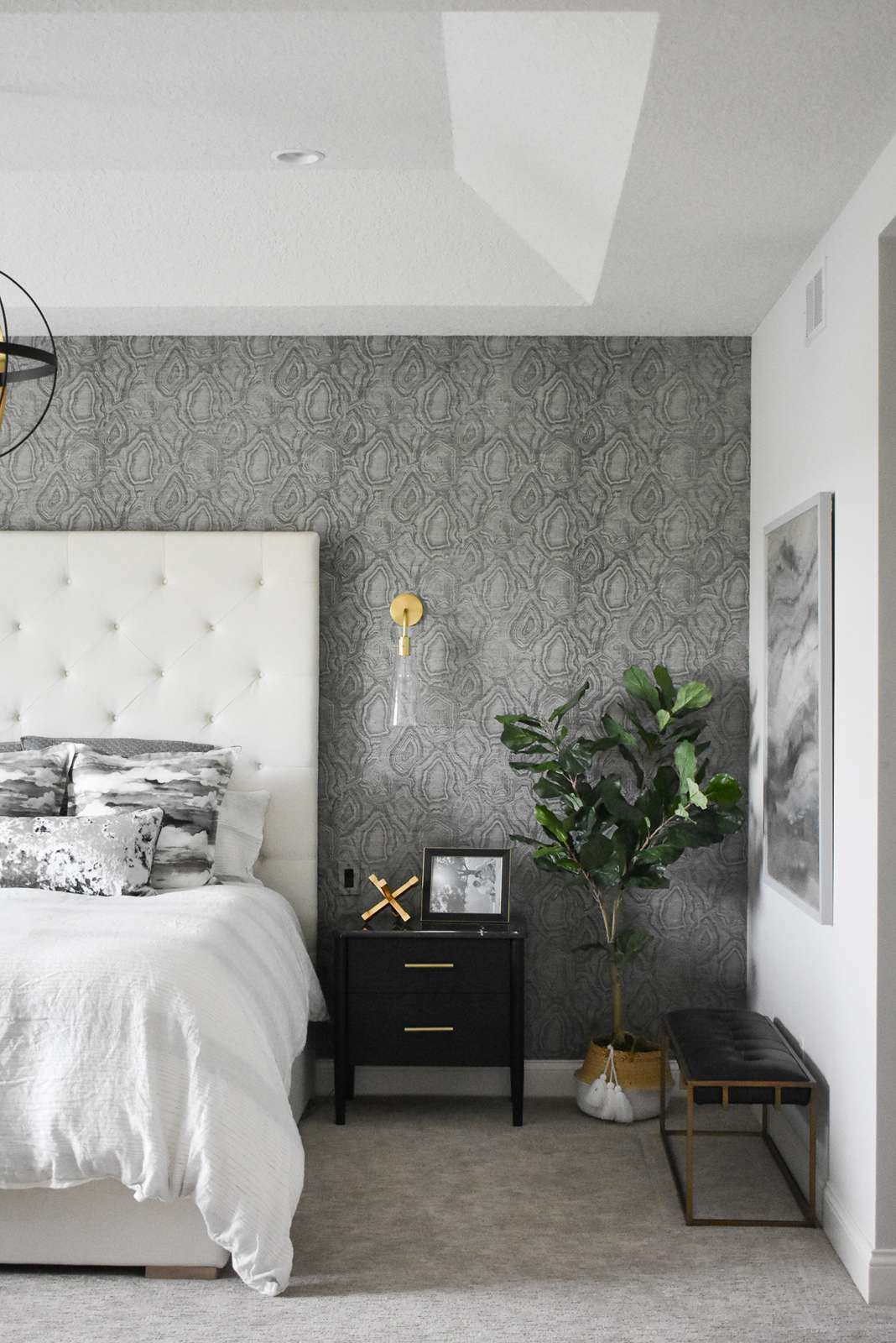 monochromatic bedroom