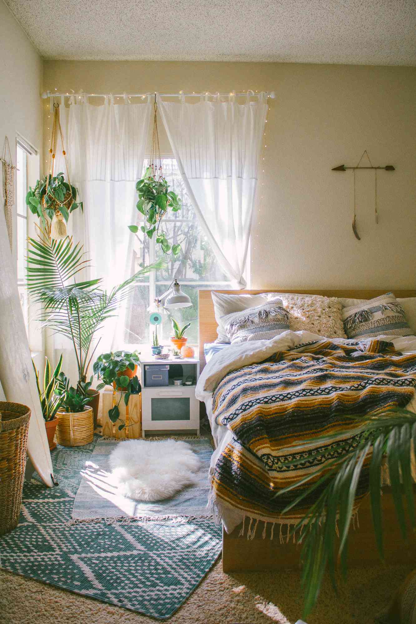 boho textured bedroom