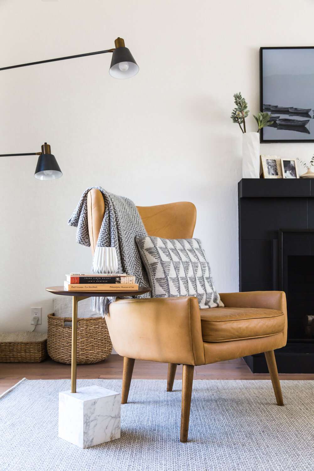 mid-century modern living room