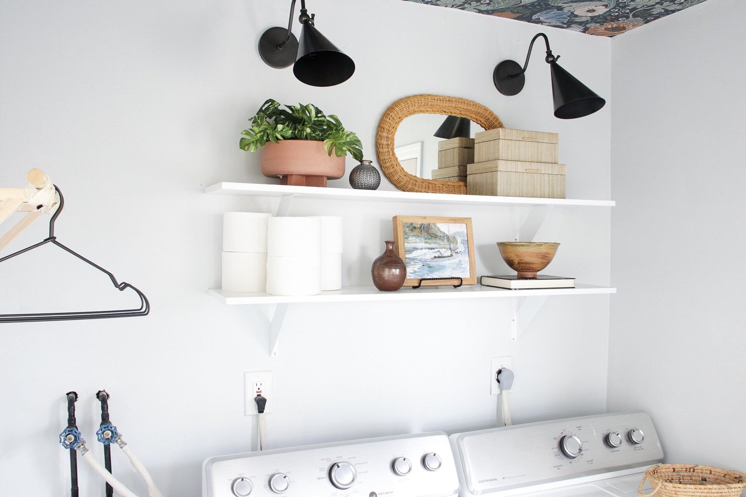 sconces in laundry room