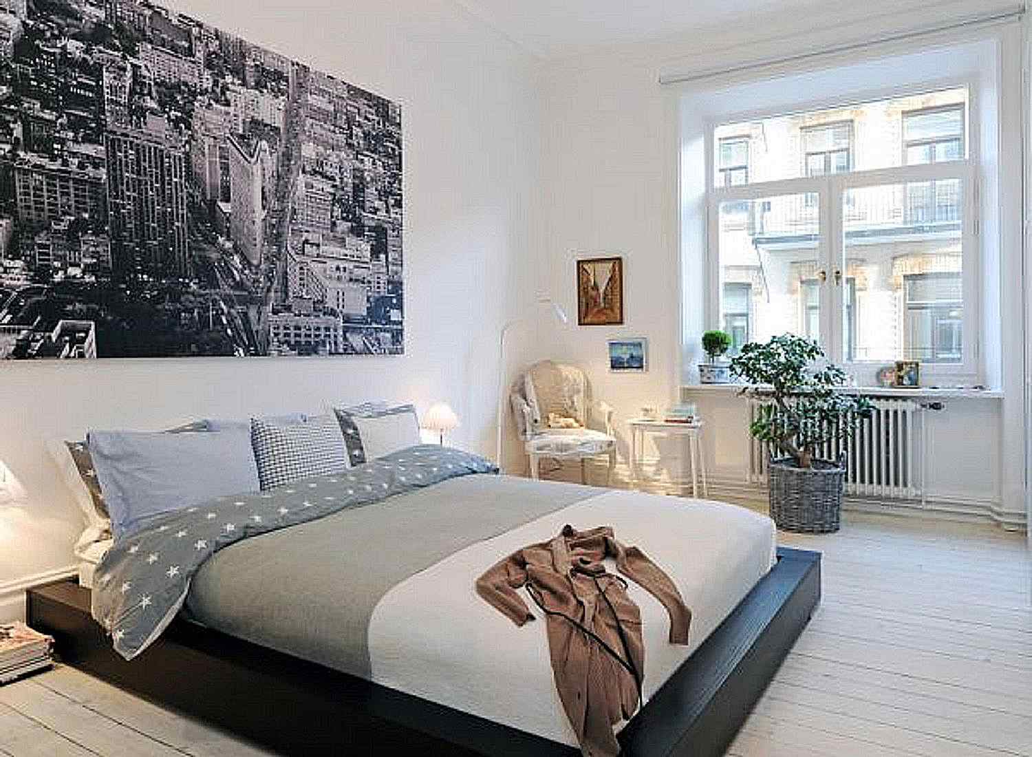 Skandinavisches modernes Schlafzimmer.