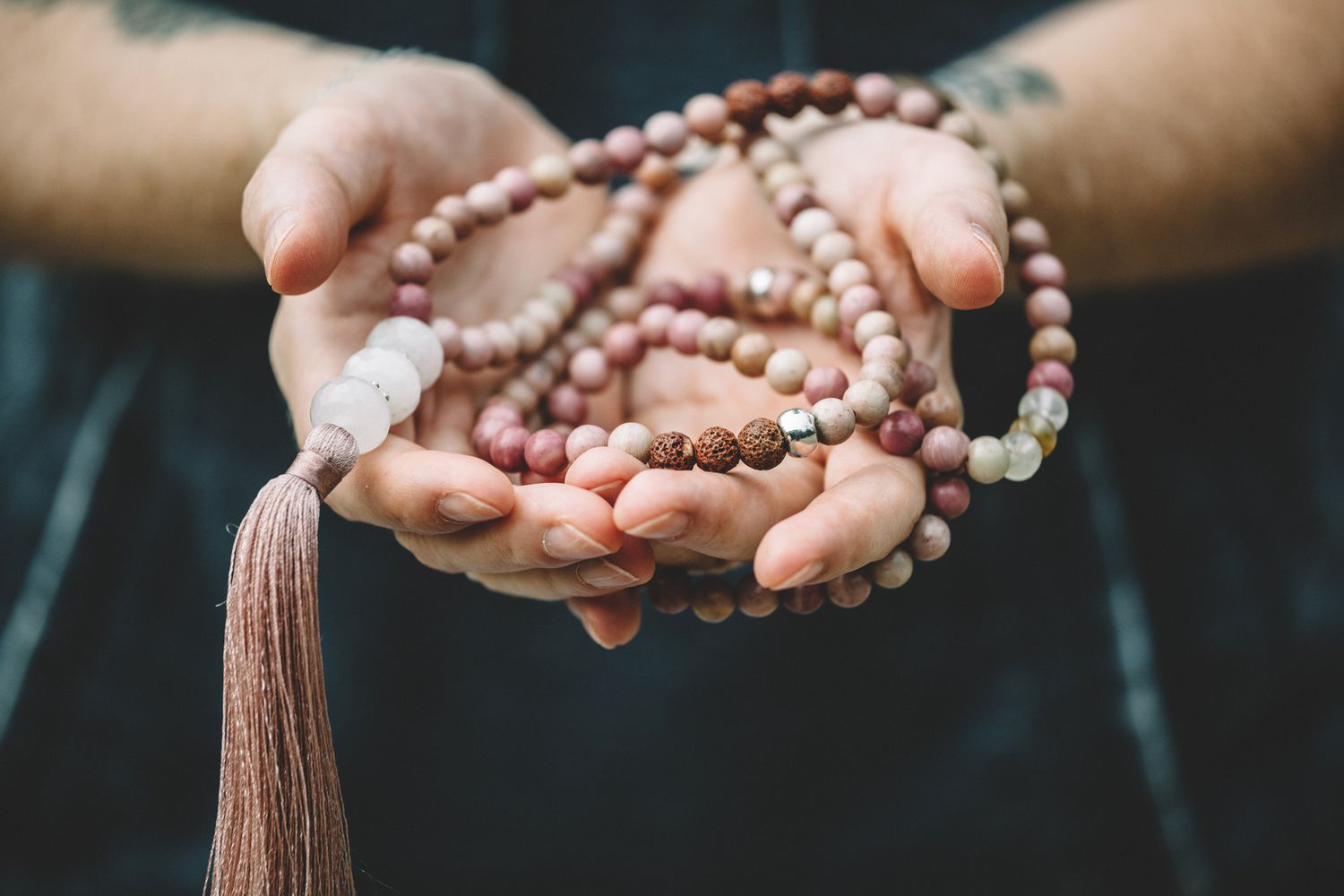 Prayer or Mala beads to chant for space clearing