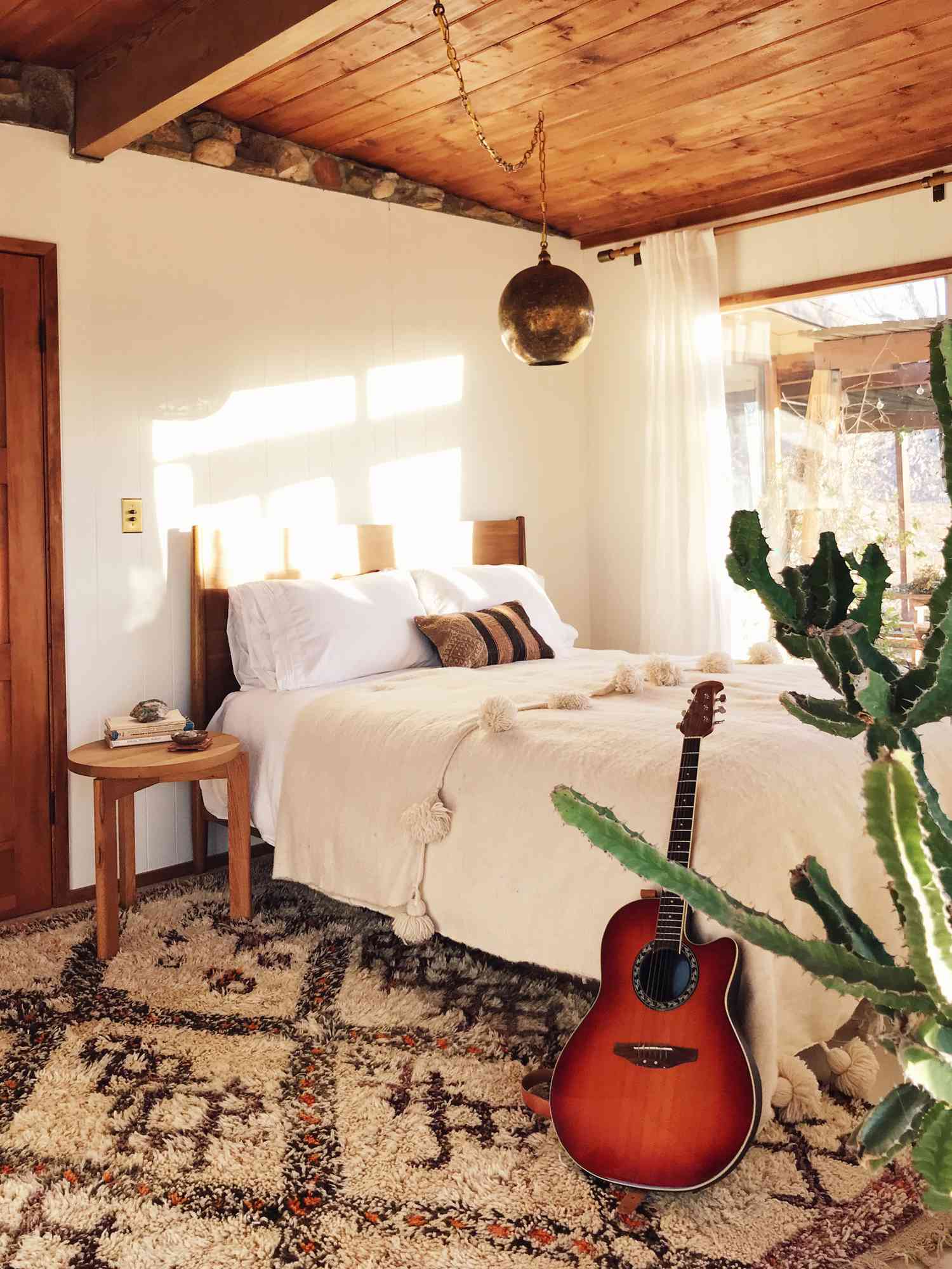 A bedroom in The Joshua Tree House, owned by Sara Combs