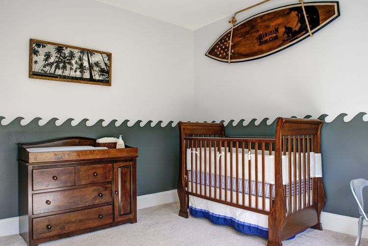 Beach/surfer themed nursery