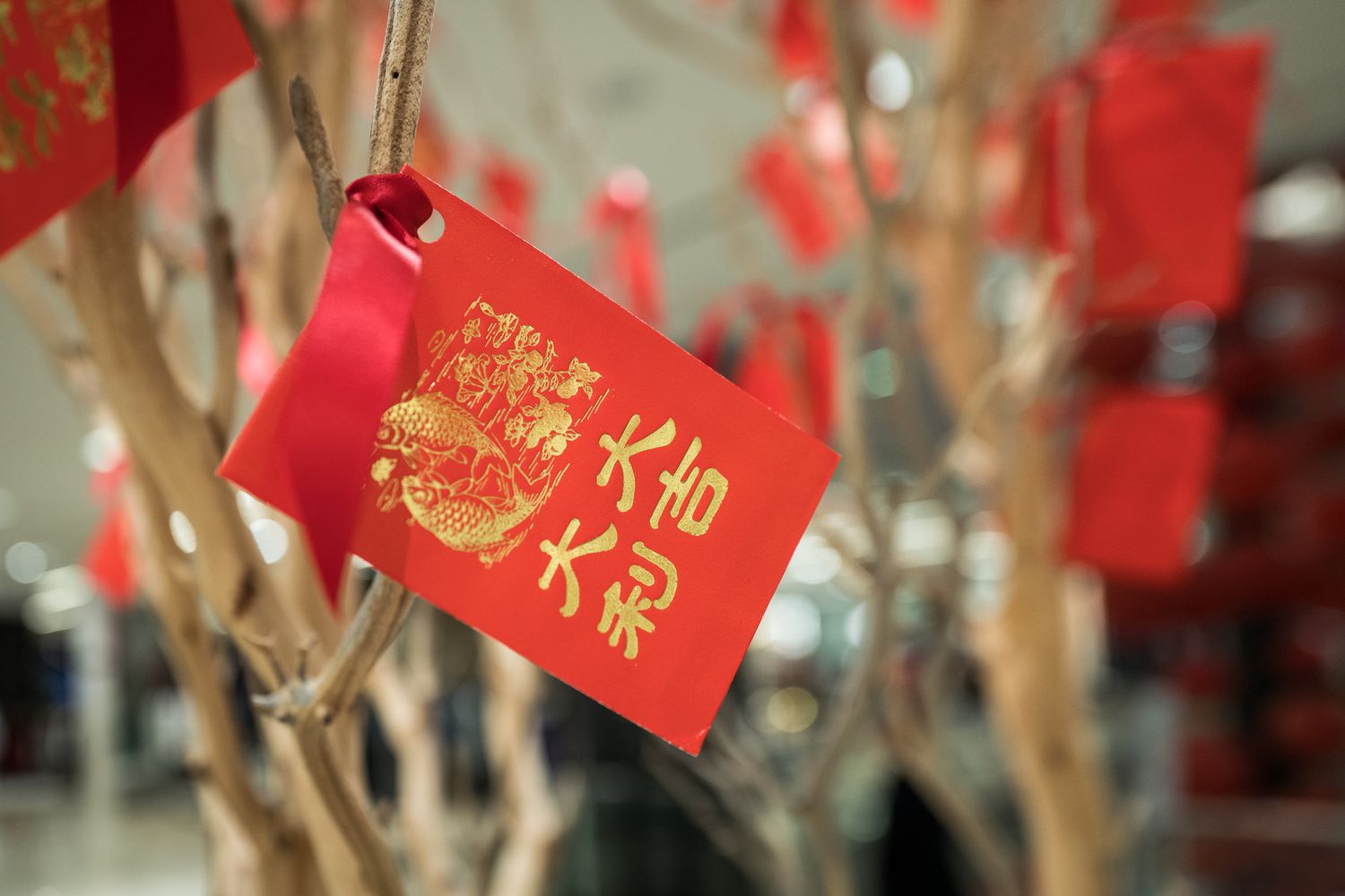 Roter Umschlag zum chinesischen Neujahr