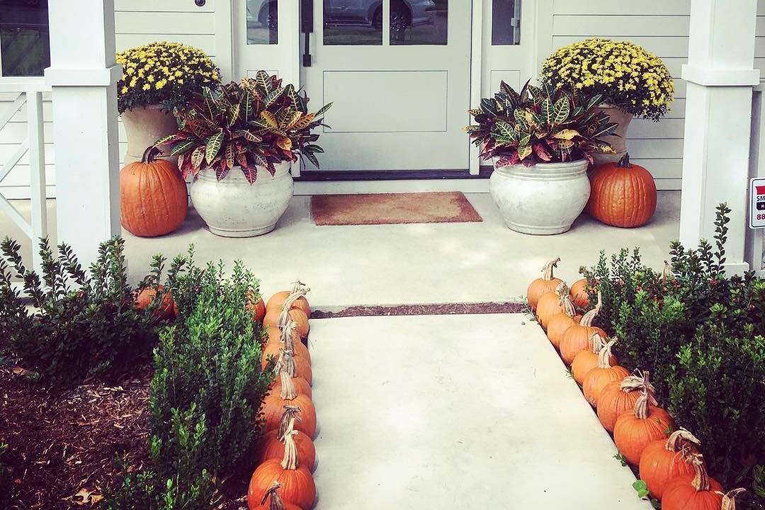 simple fall flower porch arrangement platt