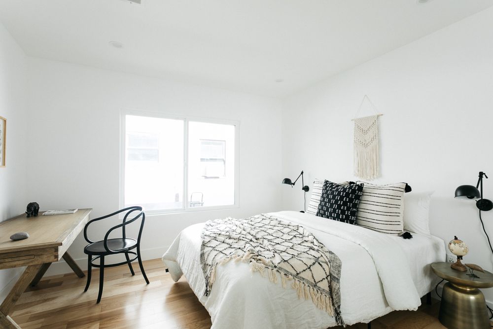 black and white bedrooms