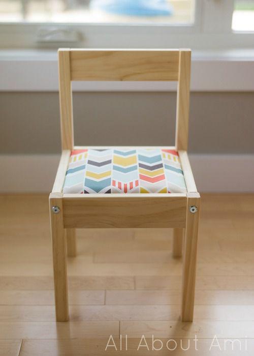 Ikea Latt chair with a DIY upholstery upgrade