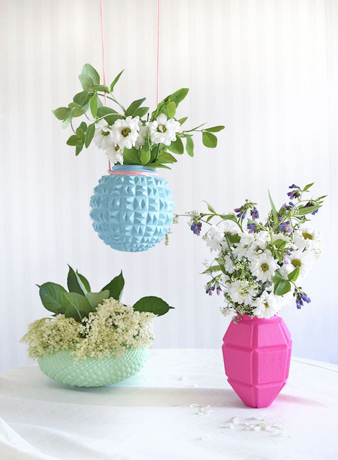 upcycled lamp vases