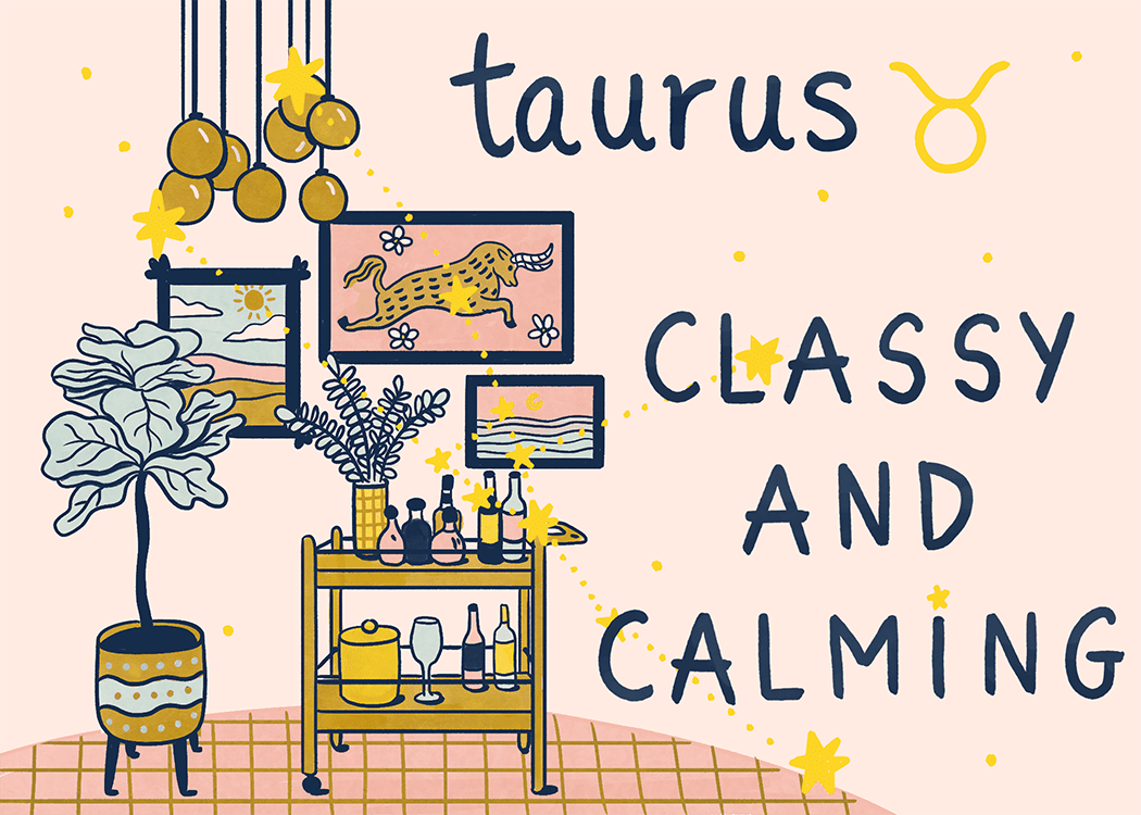 taurus home decorating illustration