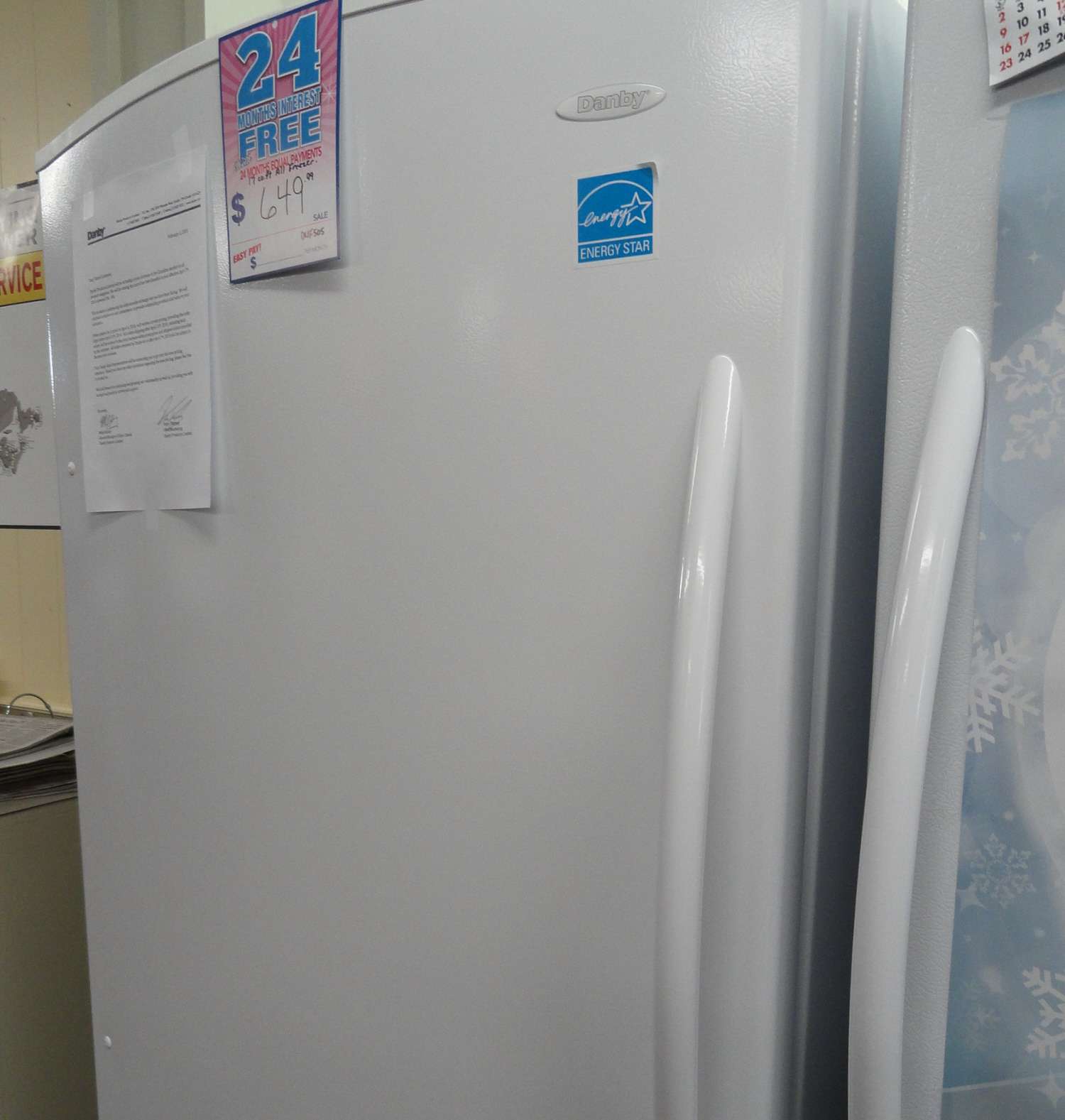 Un congelador vertical