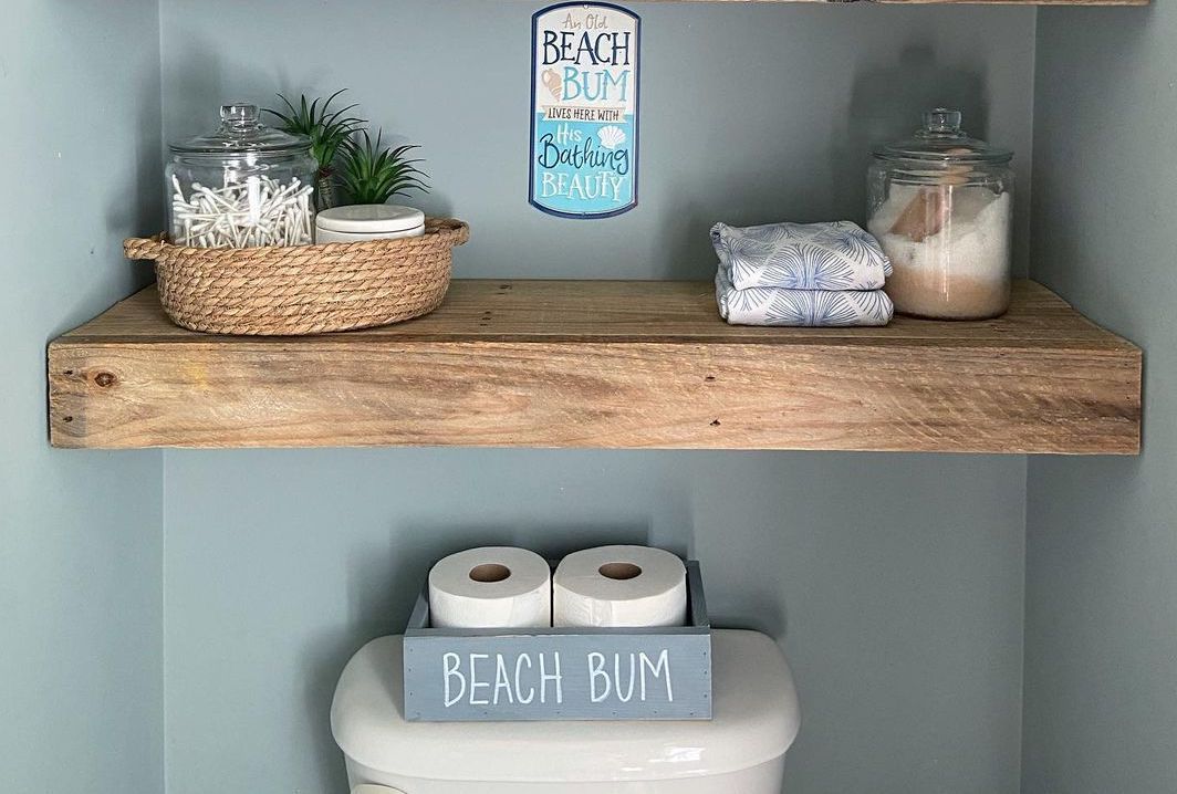 themeed bathroom storage