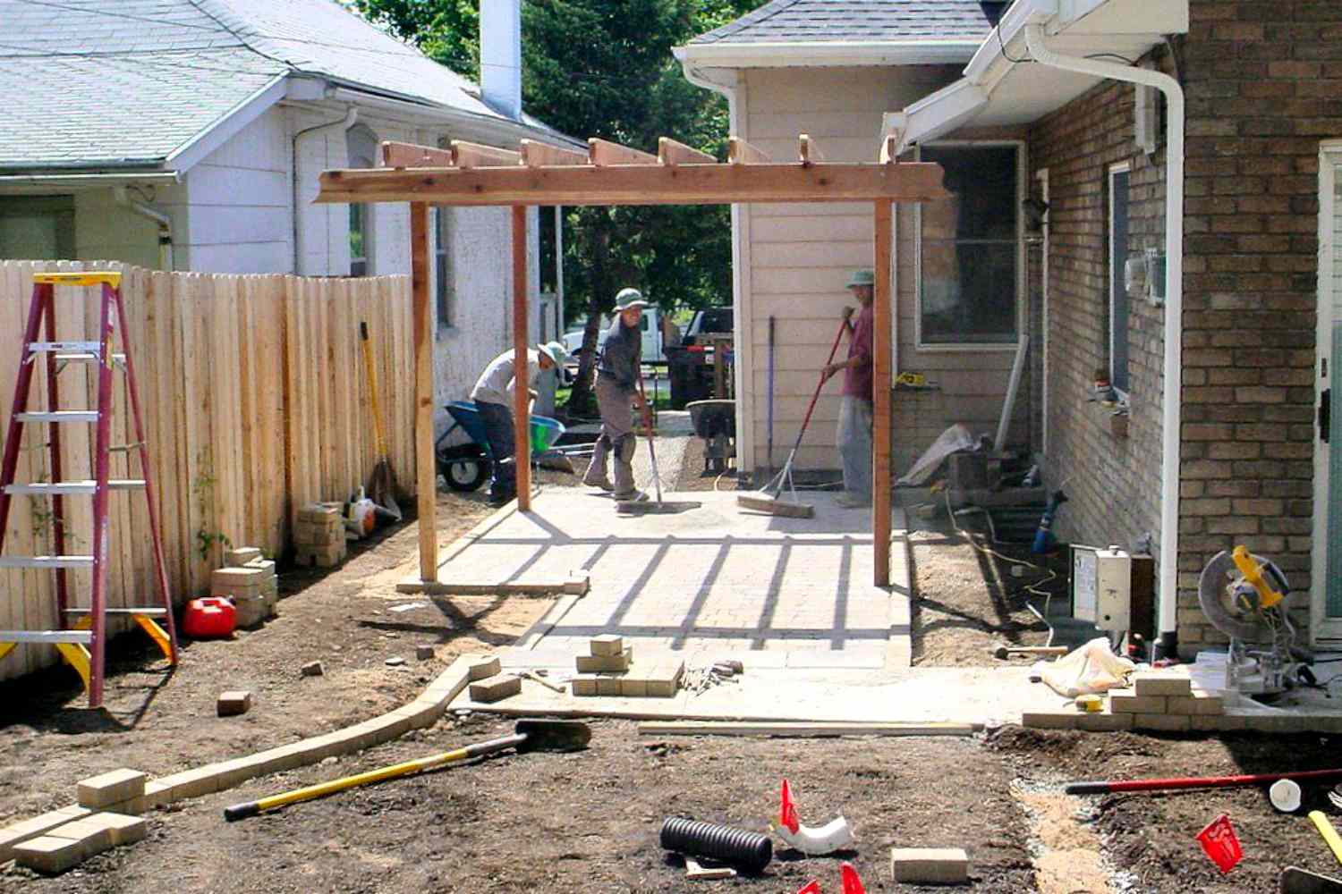 pérgola de obra