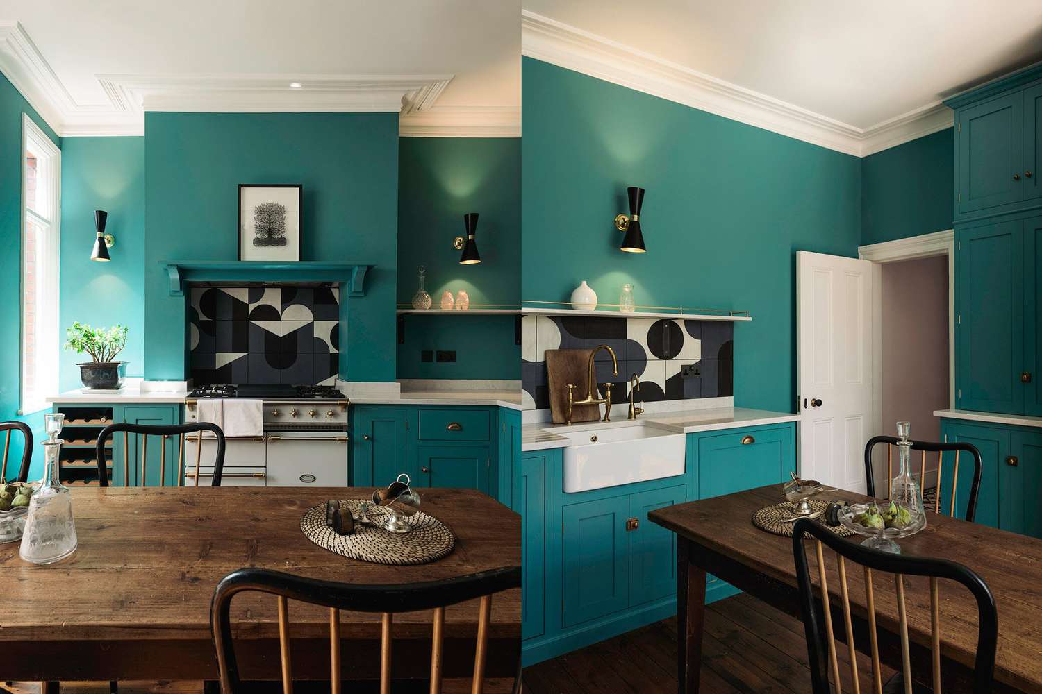 teal kitchen