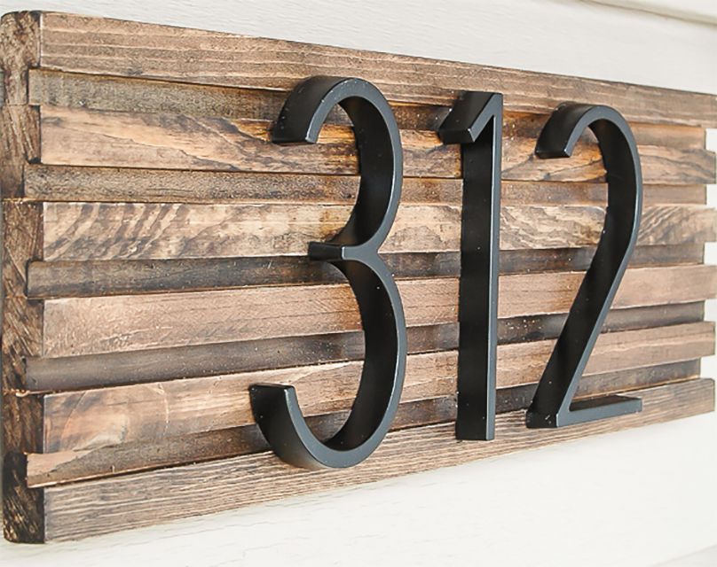 A modern house number