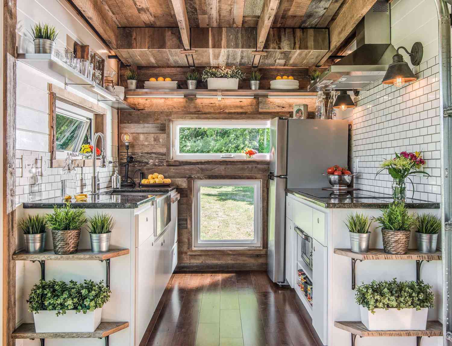 Tiny kitchen with full-sized appliances