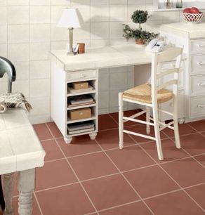 Ladrilho para piso de cozinha - American Olean Terra Paver Clay Solid