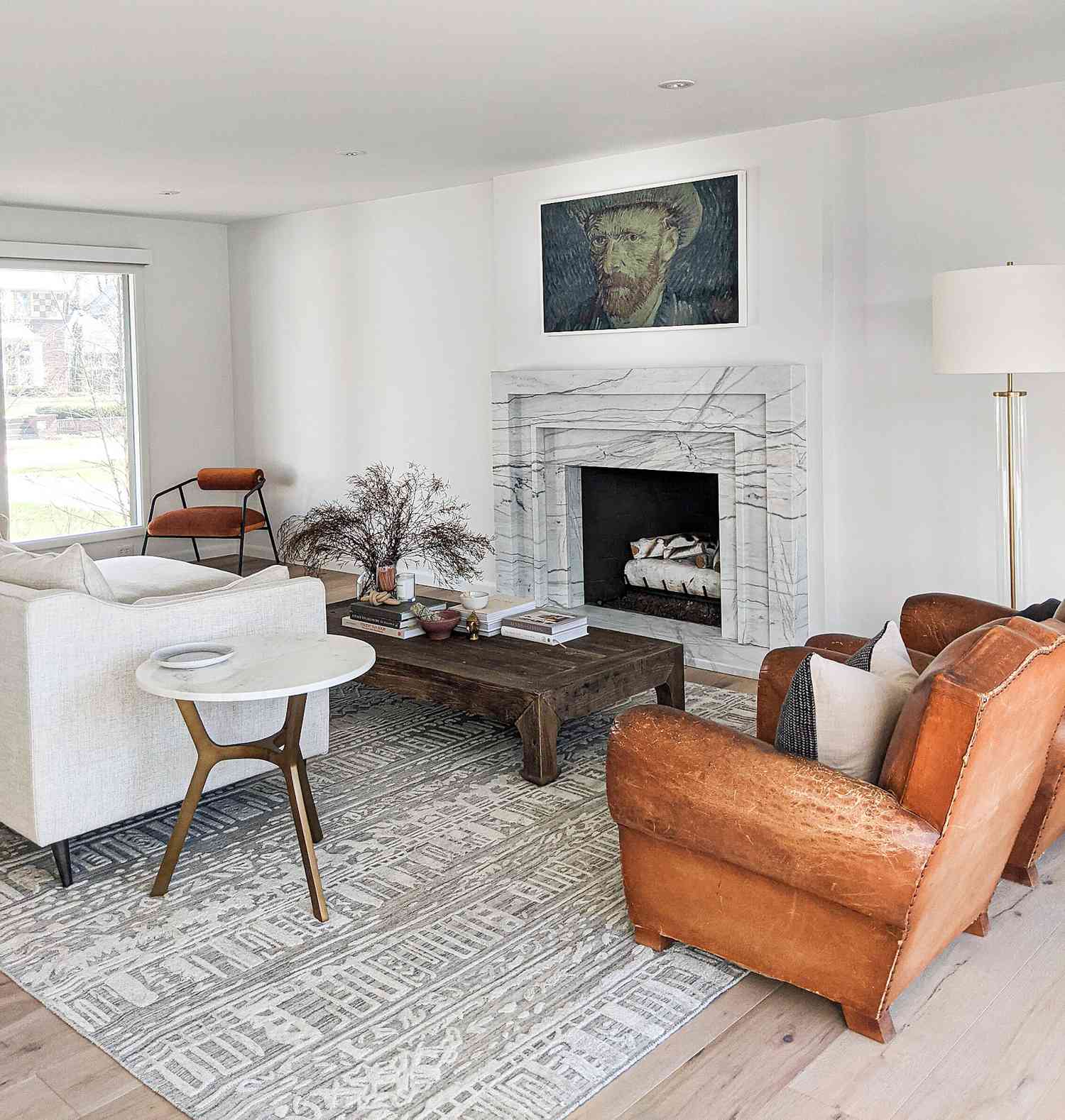 The living room in Molly & Fritz's Shaker Heights home