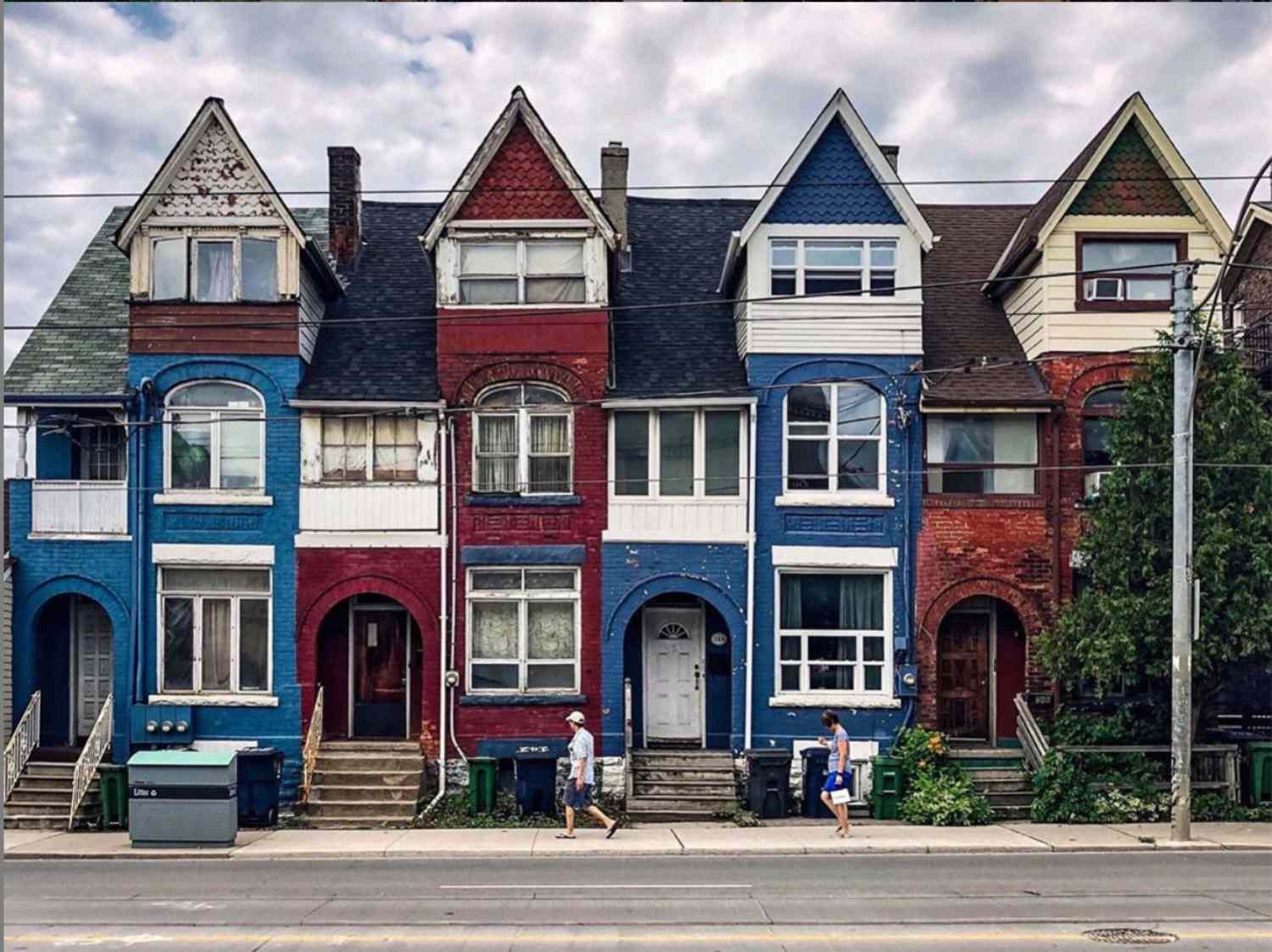 casas victorianas en hilera