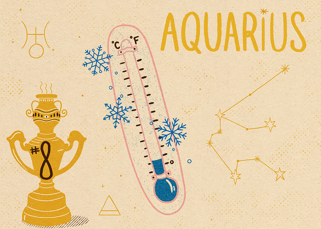 ilustração de polidez do zodíaco de aquário