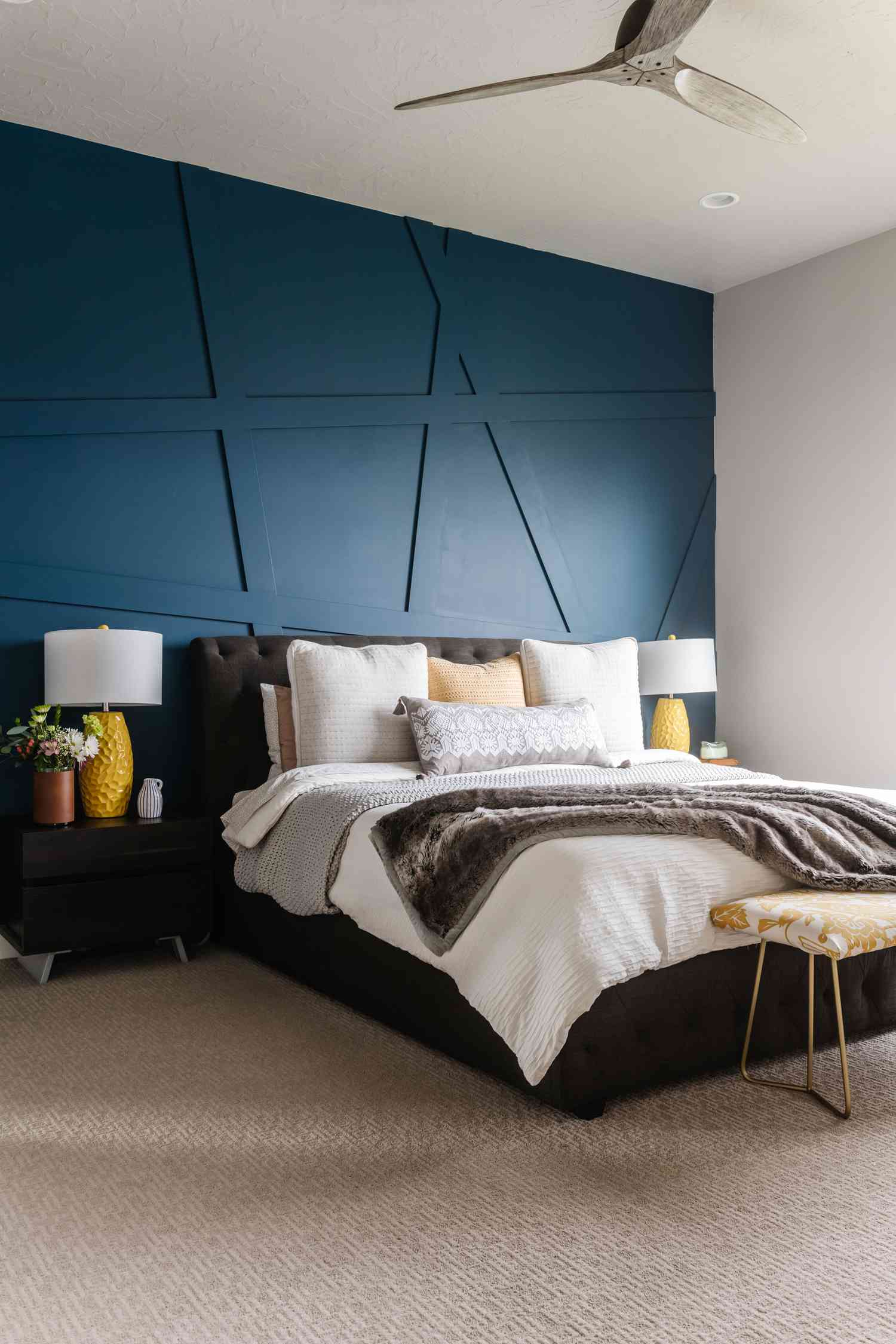 Primary bedroom by Stephanie Lindsey of Etch Design Group