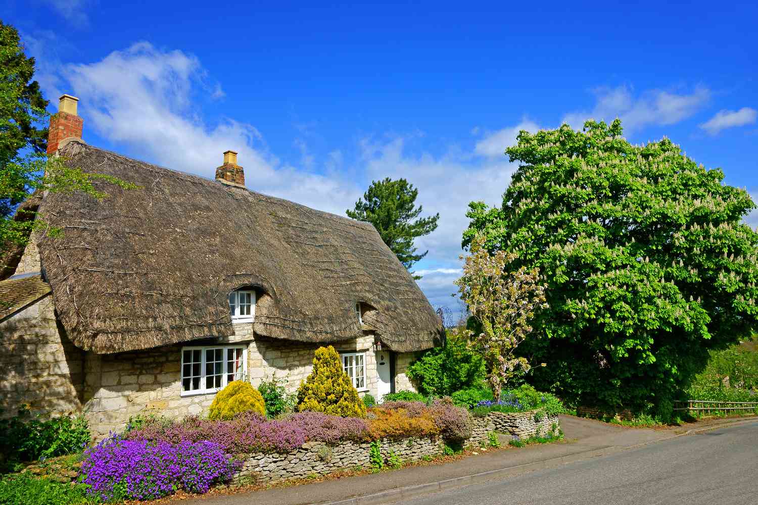 A Thatched Cottage in the Cotswolds, Gloucestershire, UK