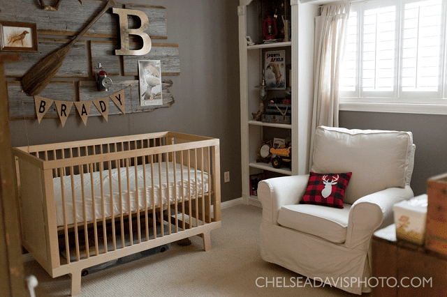 Rustic hunting themed nursery