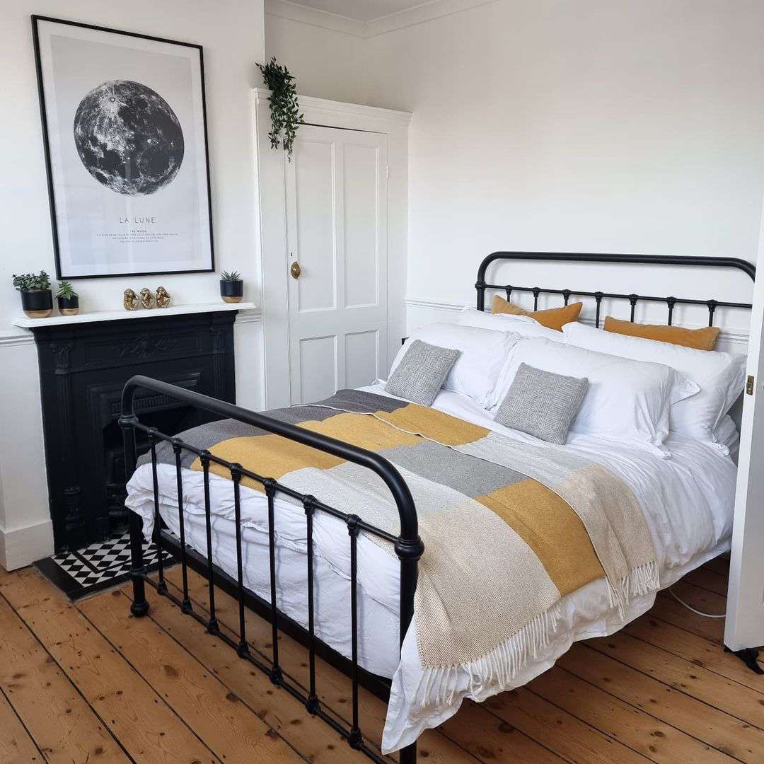 cozy rustic guest room 