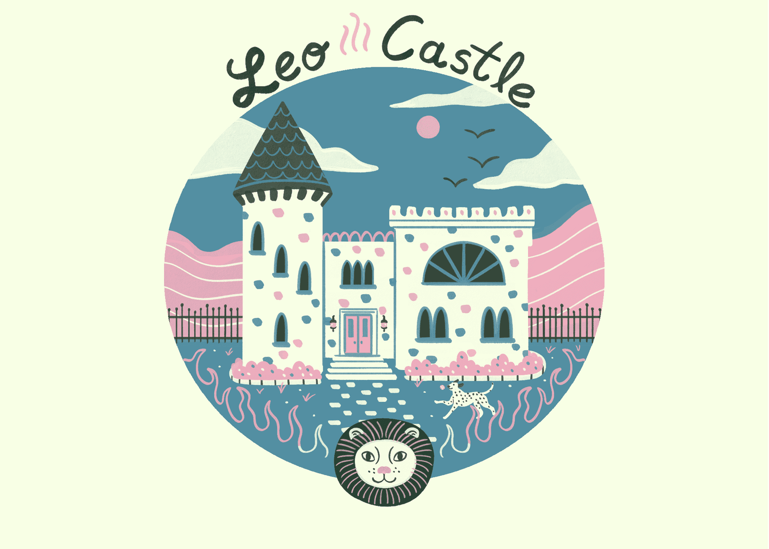 Una ilustración de un castillo para un Leo