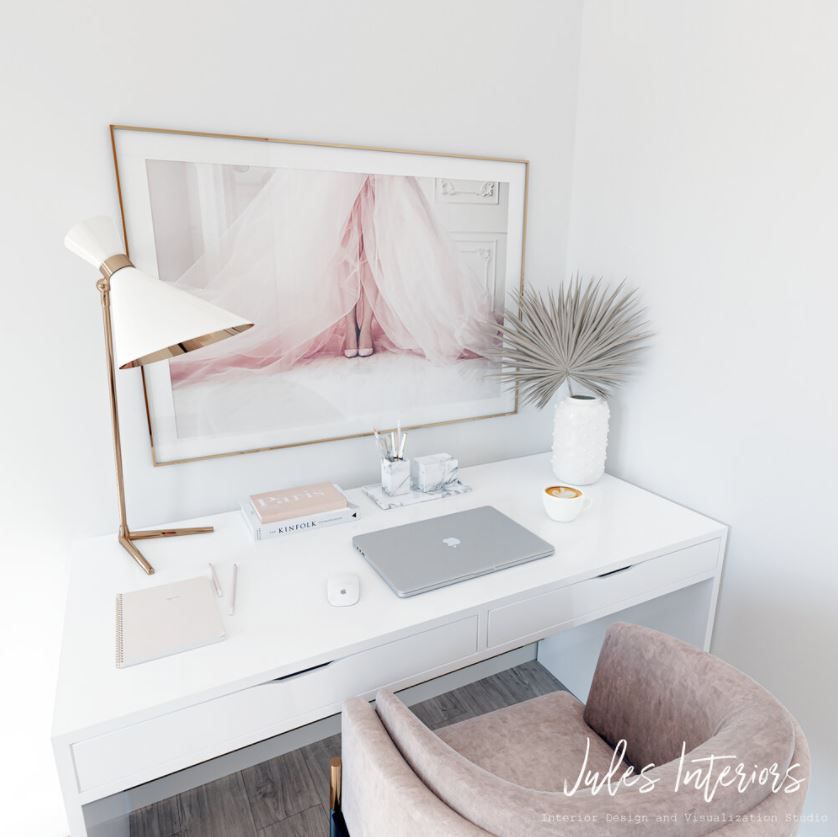 Minimalist small home office space