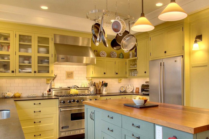 butter yellow kitchen