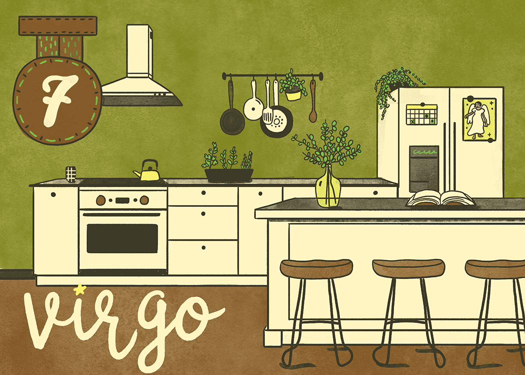 virgo decoración del hogar ilustración