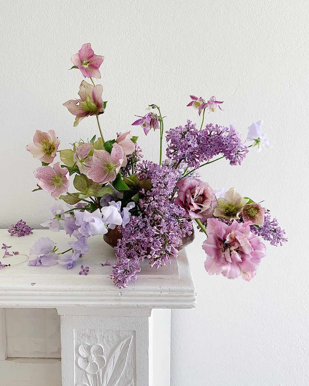 Bouquet de fleurs violettes