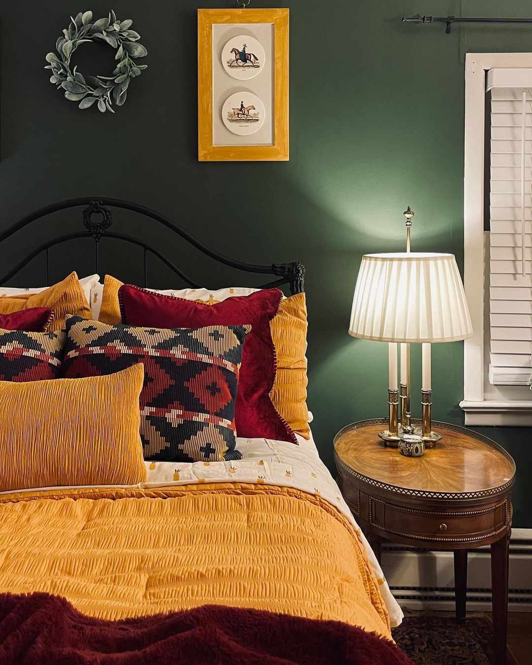 bold colors in guest room
