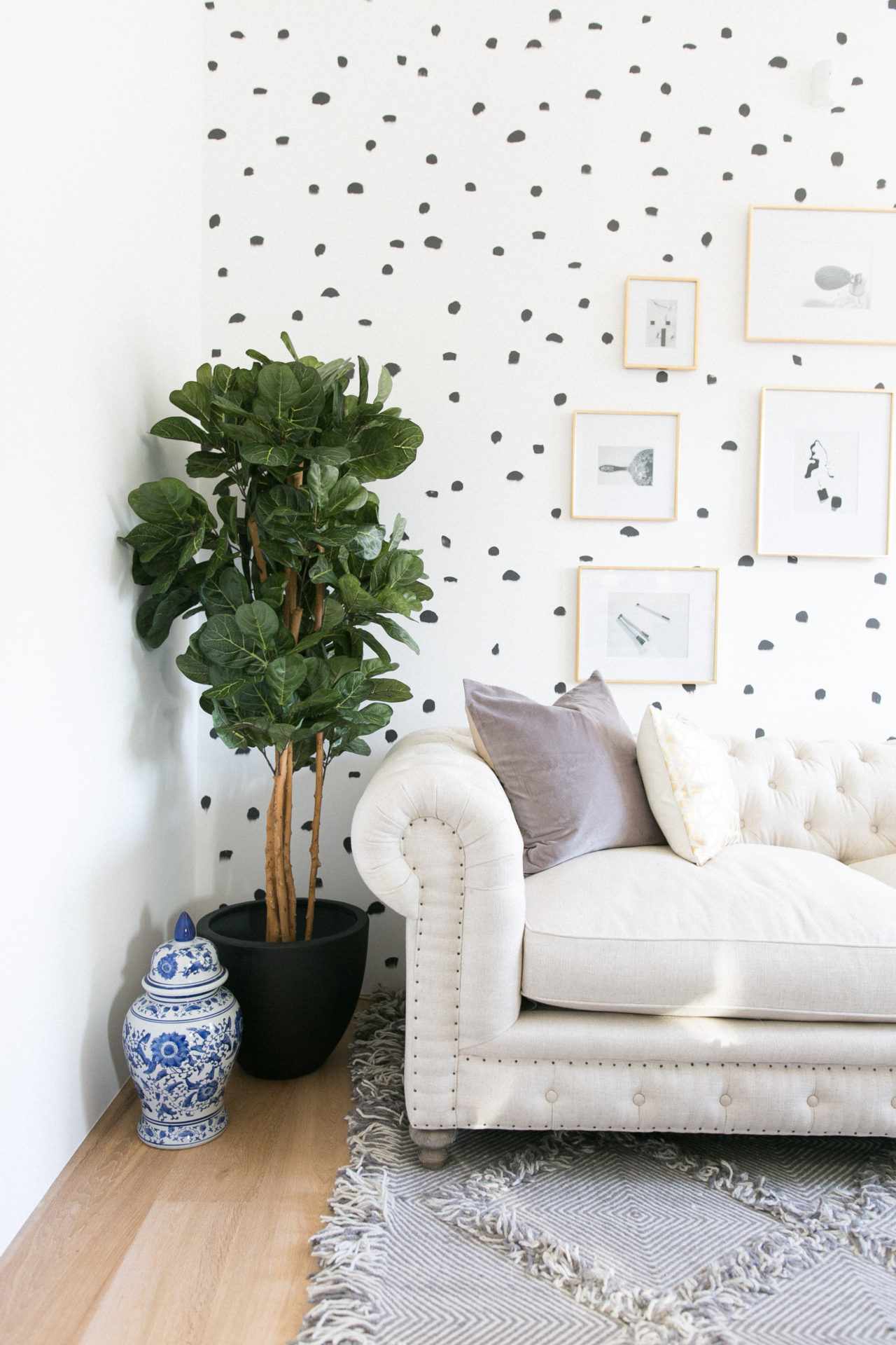 Polka Dot Living Room Wall