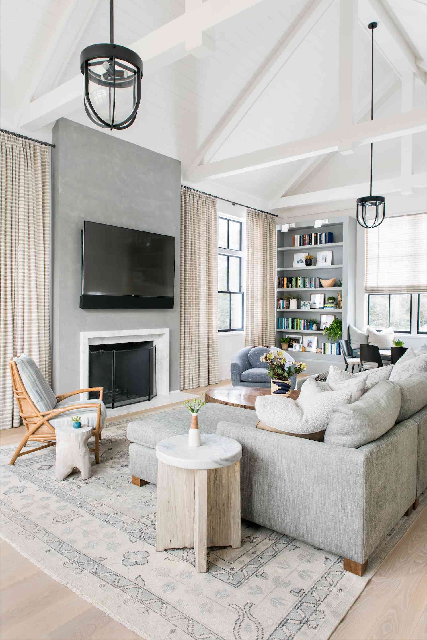 great room with muted colors