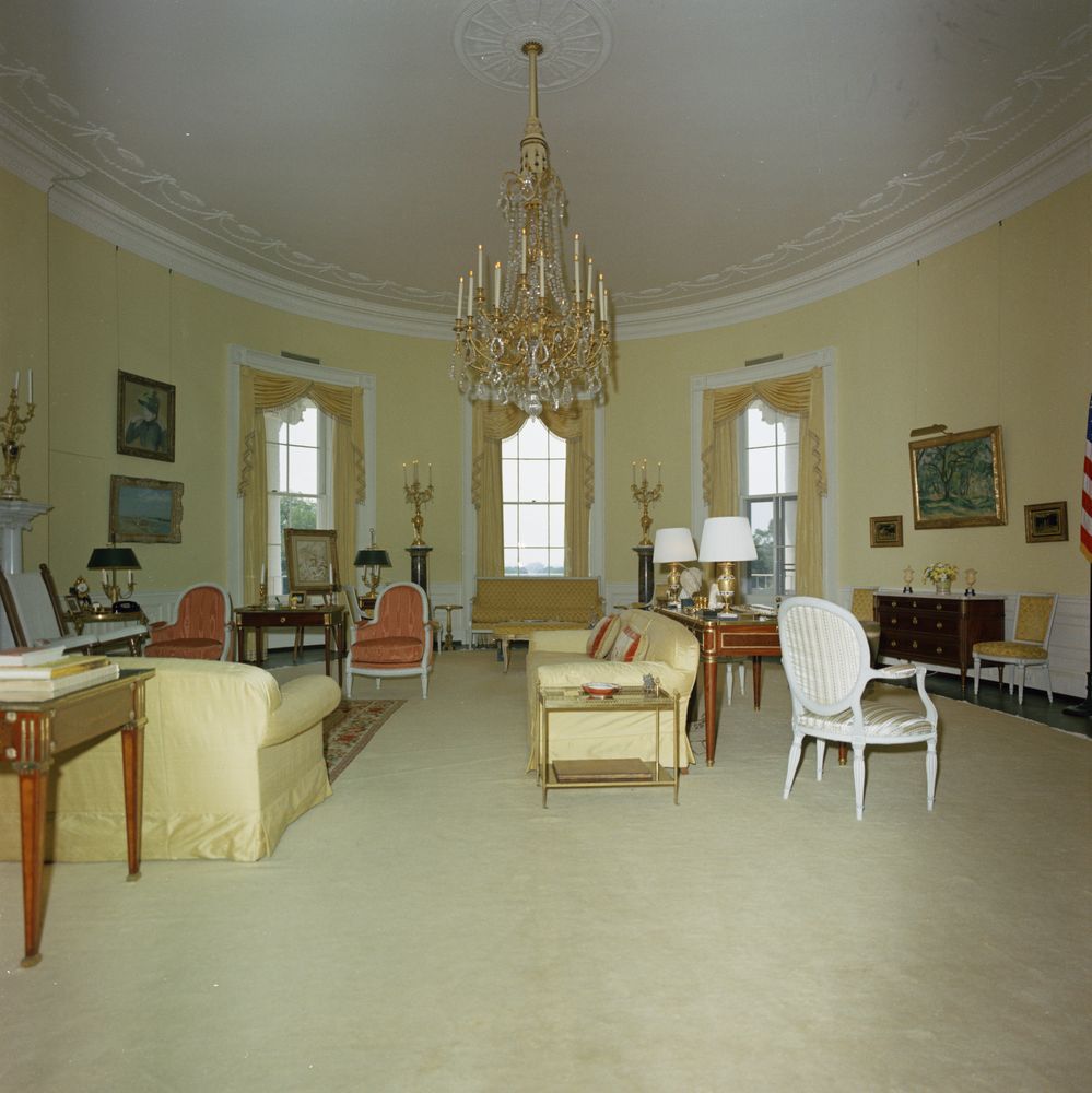 Kennedy White House Yellow Oval Room 