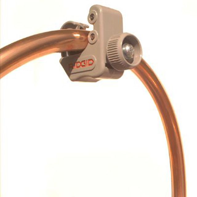Cutting copper tubing with a pipe-cutter