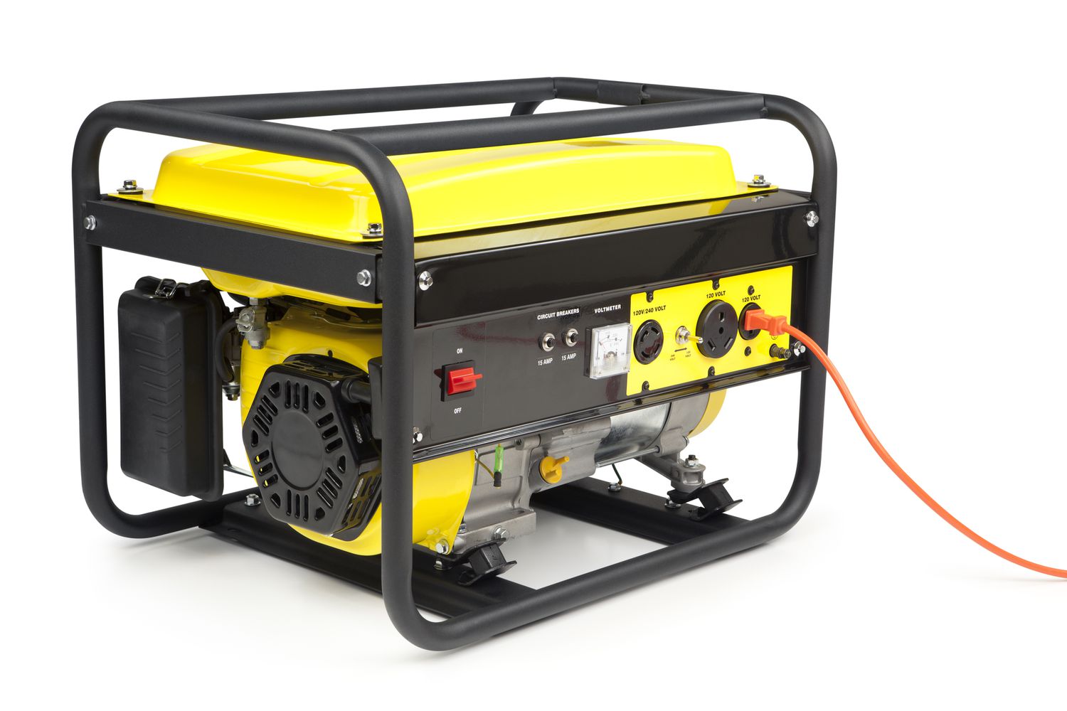 ein gelb-schwarzer tragbarer Generator