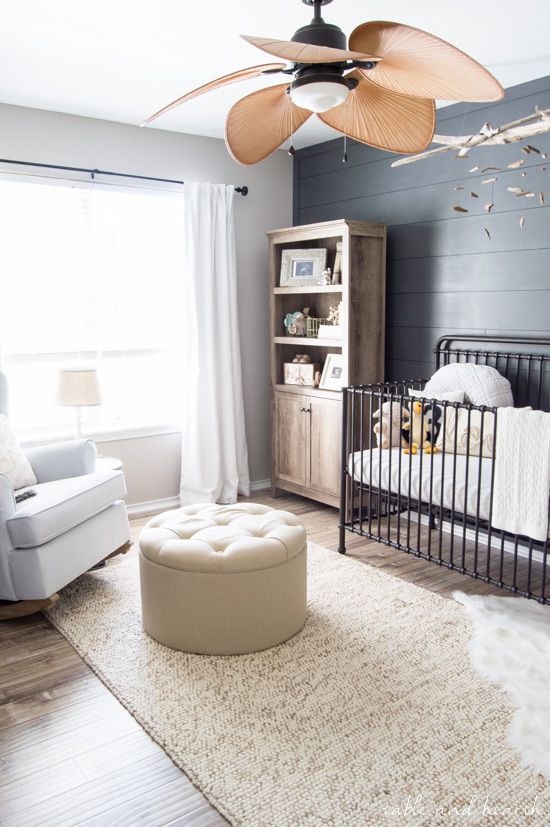 Rustic nursery with coastal vibe