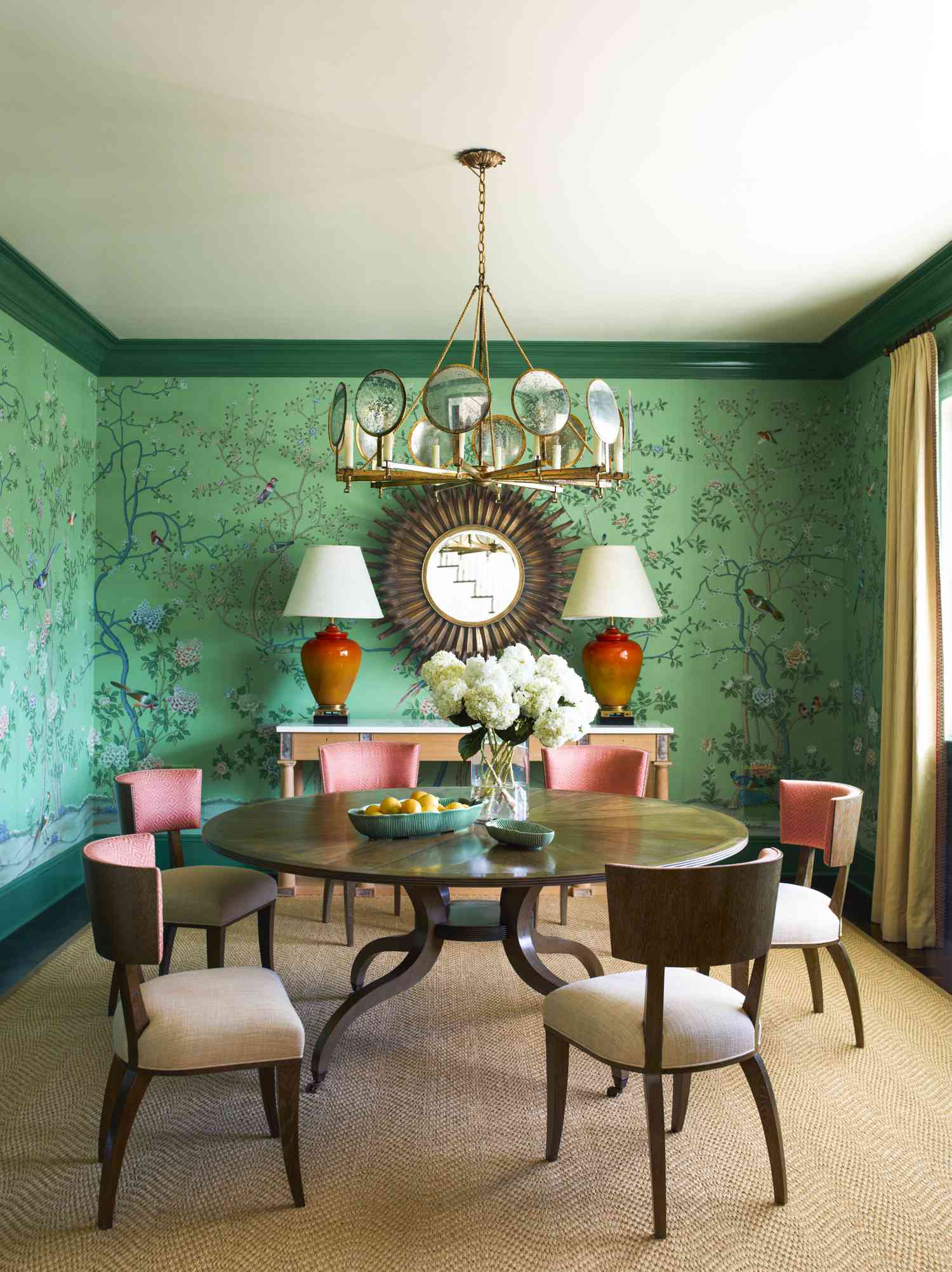green dining room