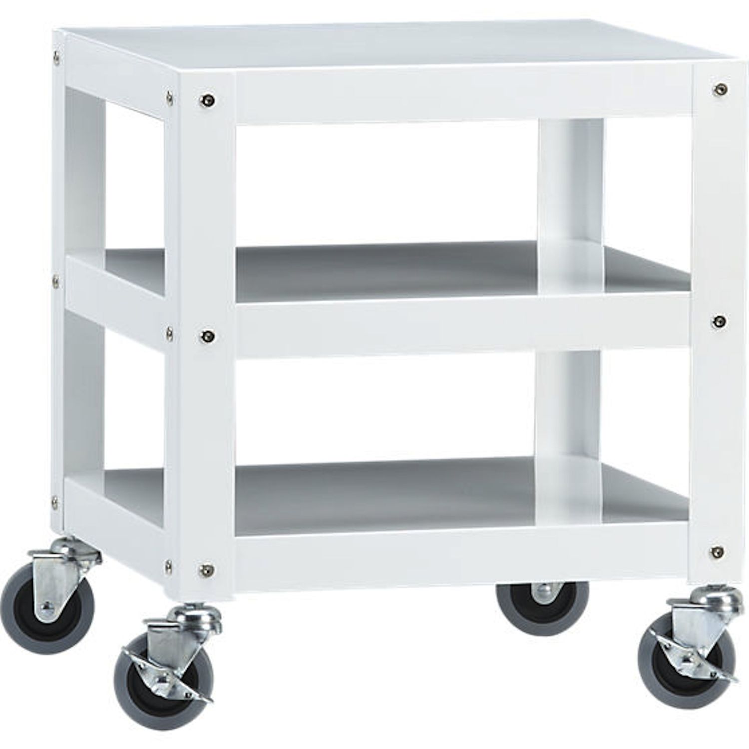 white cart on wheels