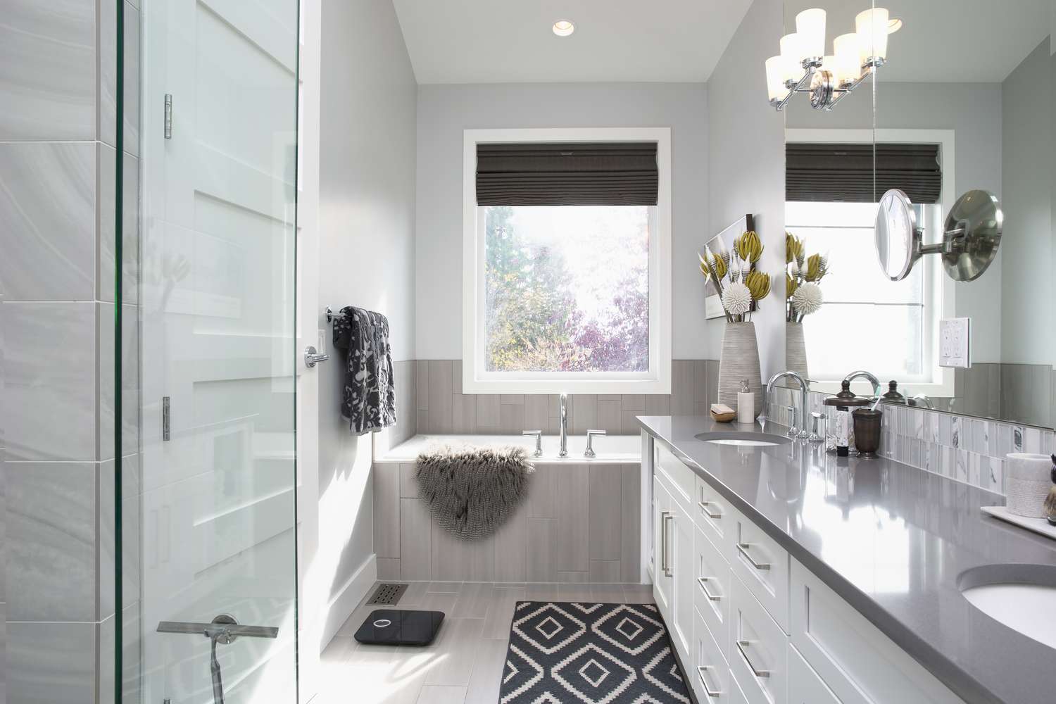 Elegant, modern home showcase interior bathroom