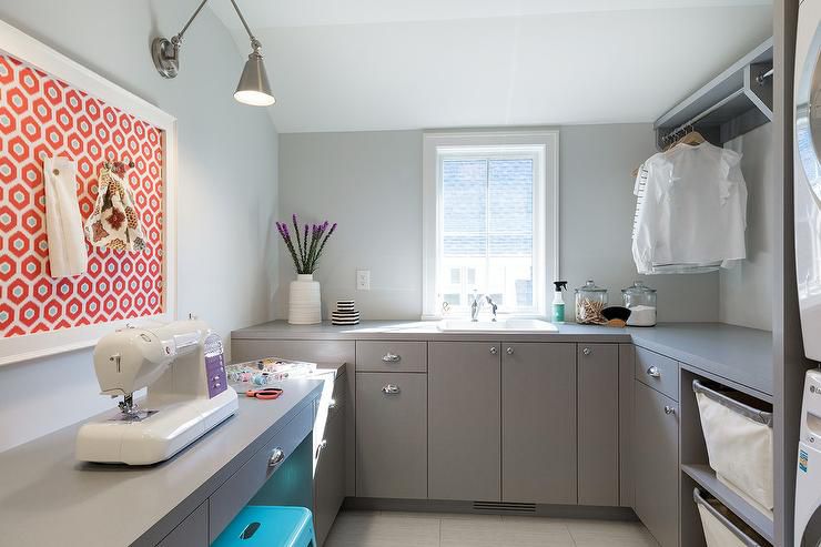 Laundry room that doubles as sewing room