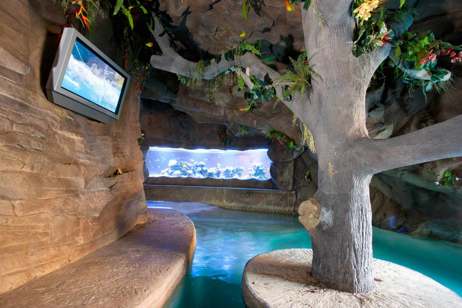 man cave pool grotto