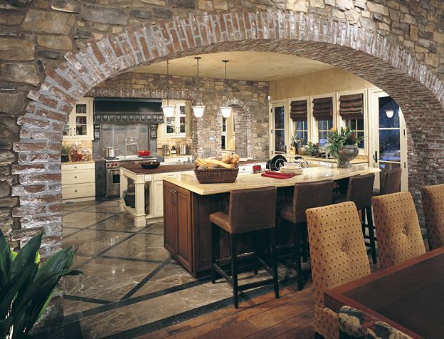 Tuscan Kitchen Stone Archway