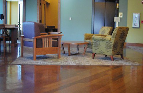 Cork plank living room floors