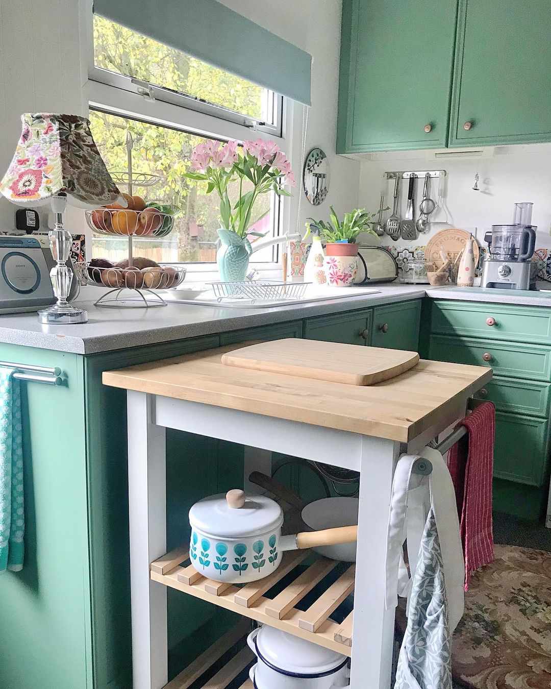 light green kitchen